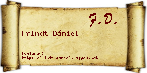 Frindt Dániel névjegykártya